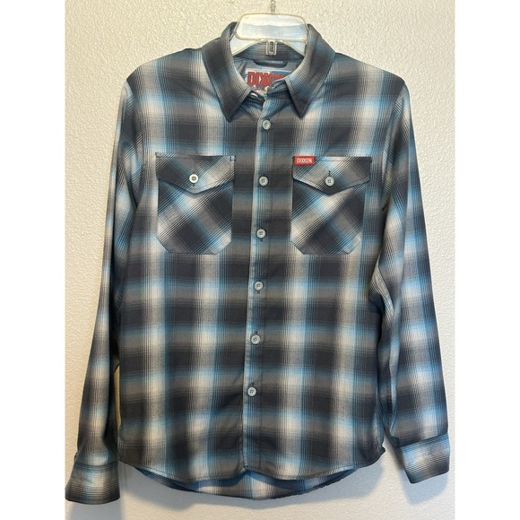 DIXXON Flannel Company Lost Coast Blue Plaid Flannel Button-Up Shirt Men's XS - Picture 2 of 7